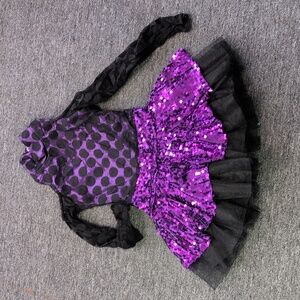 Weissman Purple and Black Kids Dance Costume 9978 Intermediate Child